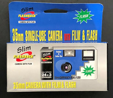 Slim 35mm Flashback Disposable Camera Single Use Film  Flash VTG New Open Box