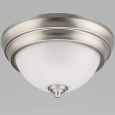 ETi Spin Light 9 in. 11.5-Watts Brushed Nickel LED Flush Mount Ceiling Light 
