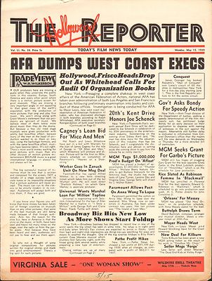 MAY 15 1939 HOLLYWOOD REPORTER movie magazine AFA DUMPS WEST COAST EXECS