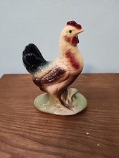Royal Windsor Chicken Figurine Rooster Vintage MCM Pottery Made in USA 6.5"
