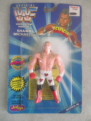 SEALED MOC VTG 1996 WWF BEND-EMS SHAWN MICHAELS 4....