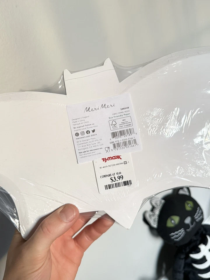 Juego Halloween: 3 juguetes, platos desechables, servilletas y pegatinas Foto 3 de 4