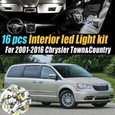 16Pc Super White Car Interior LED Light Bulb Kit for 01-16 Chrysler Town&Country