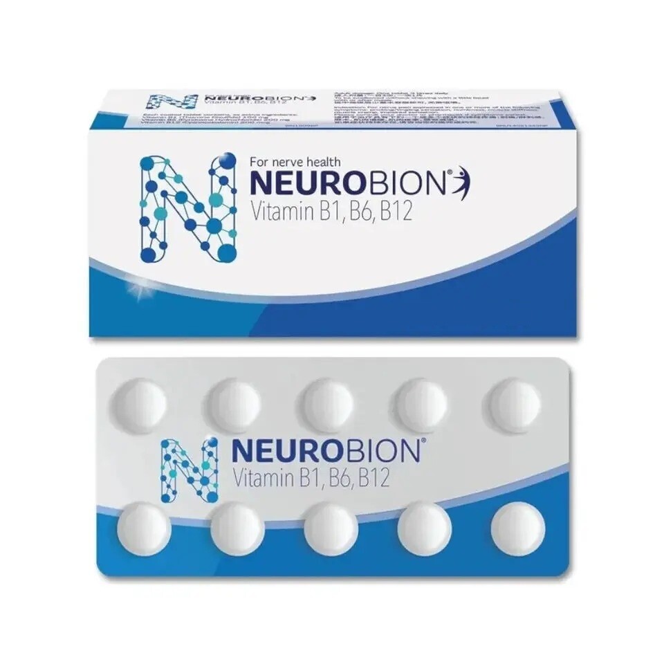 neurobion injection b1 b6 b12 3X NEUROBION Vitamin B1, B6, B12 Nerve Relief, Numbness & Tingling 60  Tablets