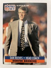 1991 Pro Set #144 Dan Reeves Denver Broncos NFL Football Card