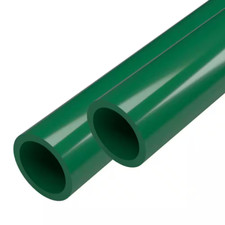 1-1/4 In. X 5 Ft. Green Furniture Grade Schedule 40 PVC Pipe 2-Pack 