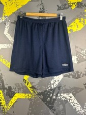Umbro Vintage Monogram Football Soccer Shorts Navy Blue Men Size XL ig93