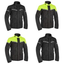 Oxford Spartan Waterproof Motorcycle Jacket Commuter Scooter Coat Black Yellow