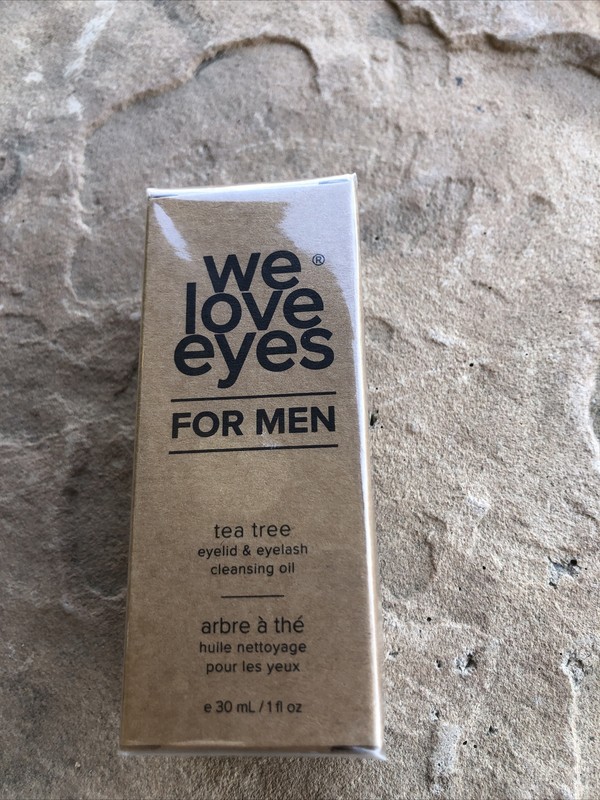We Love Eyes For Men - All Natural Tea Tree Eyelid Cleansing Oil -1 fl oz NIP