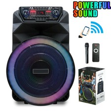 18" Woofer 4500W Portable Bluetooth Party Speaker Heavy Bass Sound W/Mic Remote