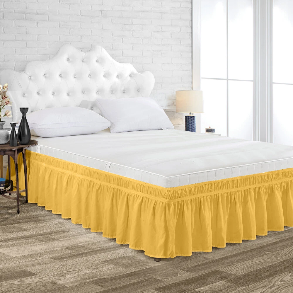 Beautiful Wrap arround Bed Skirt 10 12 Inch drop Soft