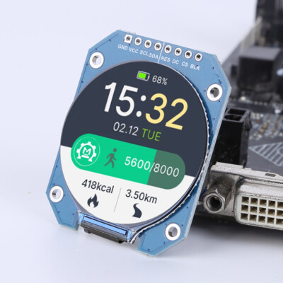 1.28 Inch TFT Display Module SPI Interface HD IPS 240x240 Pixels RGB for Arduino