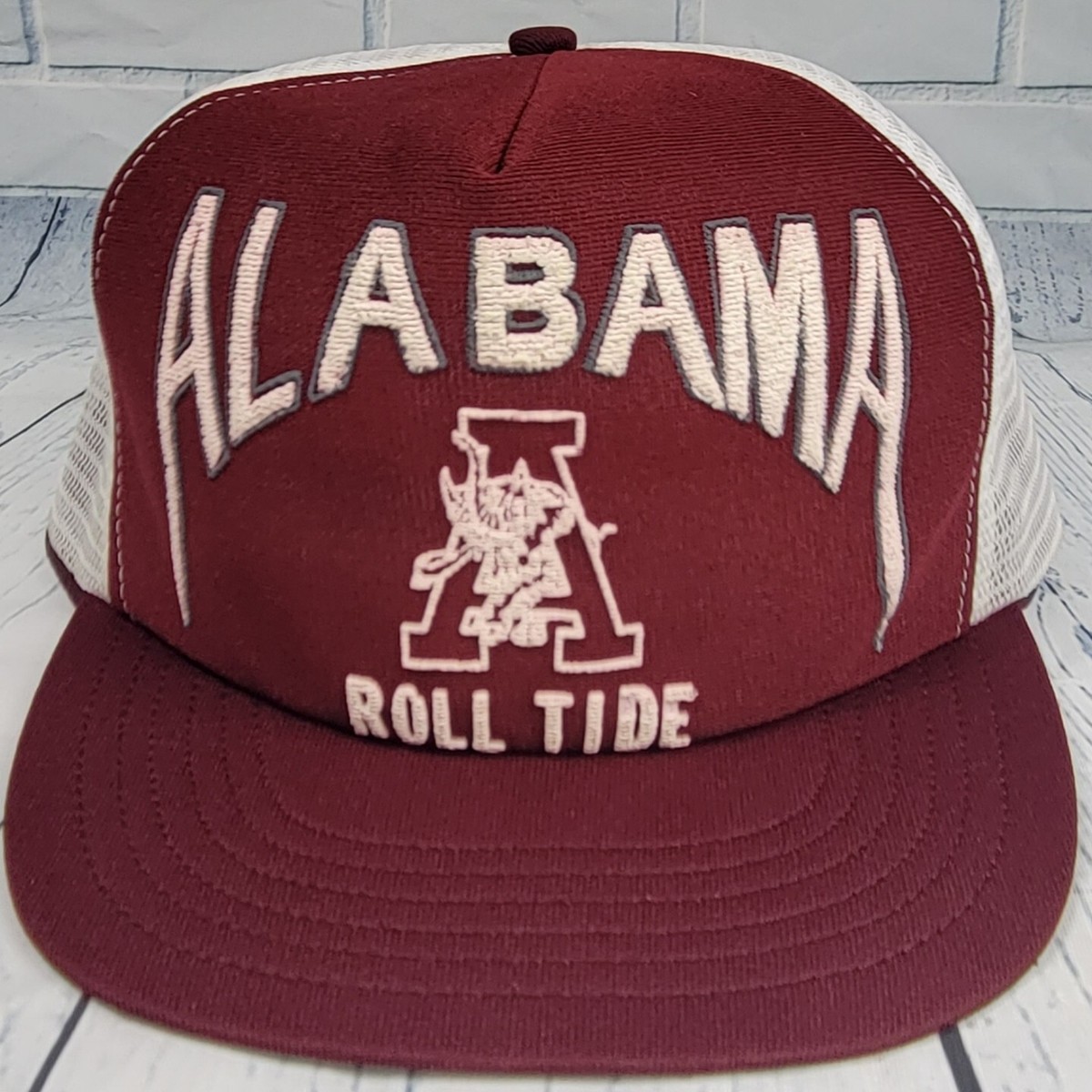 Vtg Alabama Crimson Tide Cap Snapback Trucker Mesh Cap Roll Tide