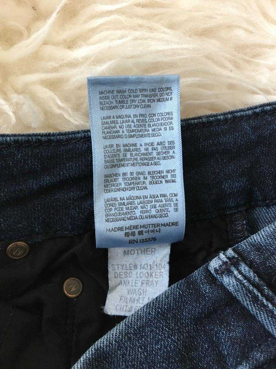 はる MOTHER LOOKER ANKLE FRAY JEANS SIZE 26 | eBay