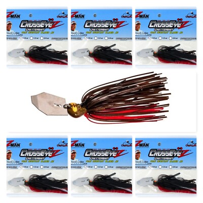 (6) Z-Man 3/8 Oz Crosseyez Chatterbait Fishing Lure Chili Dog CBCE38-10 New