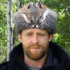 Glacier Wear Gray Fox Fur Davy Crockett Hat - hts1775