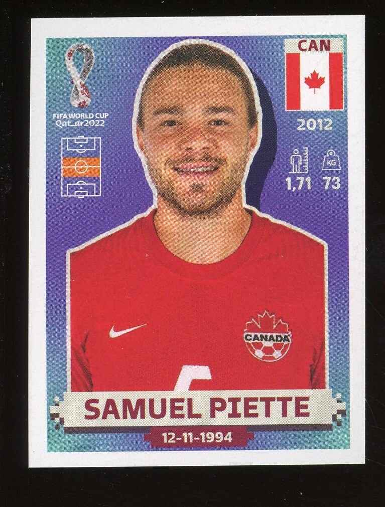 2022 Fifa World Cup Panini Sticker Qatar SAMUEL PIETTE Canada CAN17