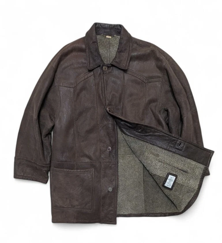 WERNER CHRIST Shearling Lambskin Jacket Coat Overcoat - Image 3 of 4