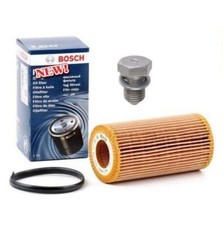 PARA AUDI RS3 2.5 TFSI 8V BOSCH FILTRO DE ACEITE Y SUMIDERO KIT DE SERVICIO LAVADORA