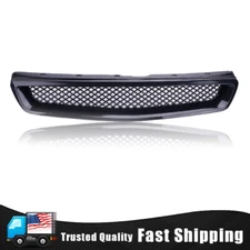 Fit 99-00 Honda Civic EK JDM Type-R Style Black Mesh ABS Front Hood Grille Grill