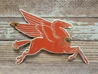 Vintage Mobil Pegasus Diecut Porcelain Metal Gas Oil Sign