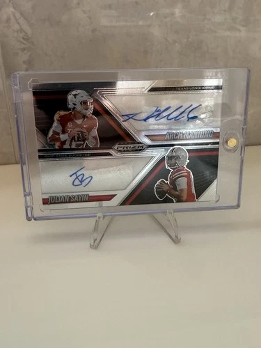 2025 Prizm Black Arch Manning Julian Sayin Dual Autos! Beautiful Card!