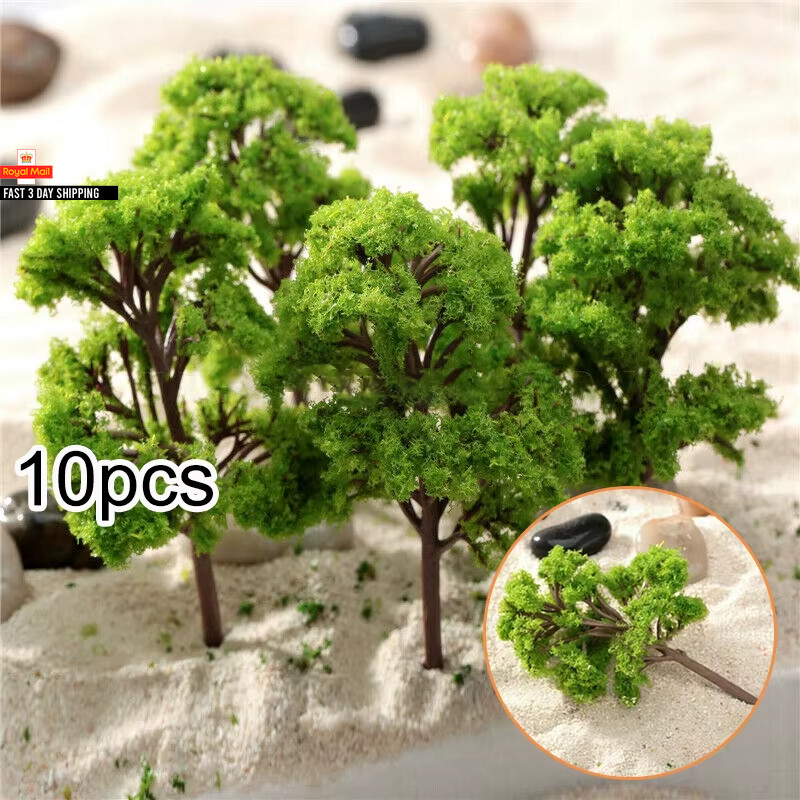 10Pcs Model Trees Ornaments Decoration 4CM Railroad Diorama Scenery Plastic Scal