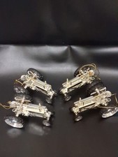 John Deere Ornament Model A Siver Tractor  Lot Of 4