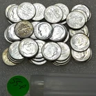 1955 P Roosevelt Silver Dime Original Gem BU UNPICKED roll 50 coins #D216
