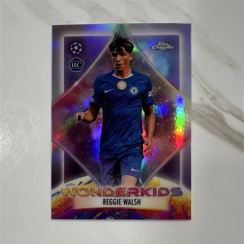 Topps Chrome 2025 Reggie Walsh Chelsea FC UCL Wonderkids Refractor Rookie Card