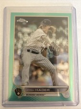 2022 Topps Chrome Josh Hader Aqua Refractor #/199 Brewers Astros
