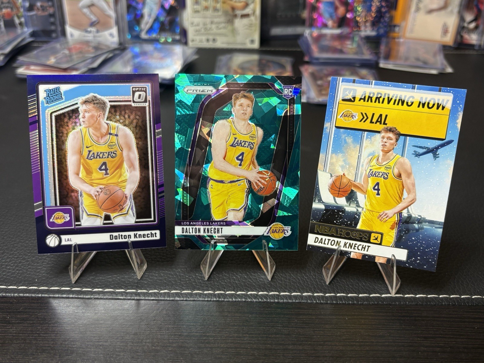 2024-25 Panini Prizm Dalton Knecht #238 Teal Ice /225 (RC)(3 Cards) LA Lakers