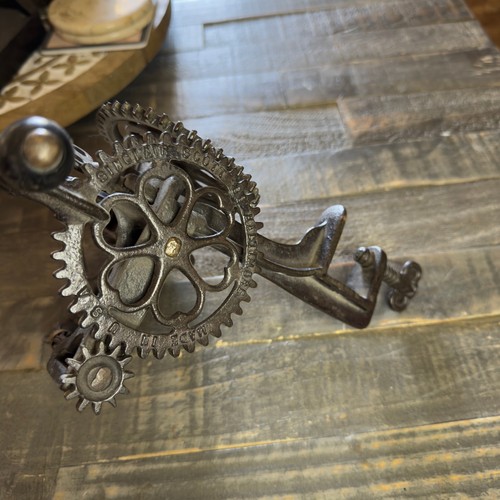 Antique Cast Iron Sinclair Scott Apple Peeler Kitchen Farm Tool Hand Crank USA - Picture 5 of 6