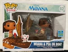 Funko Pop Disney Moana & Pua on Boat #62 2019 Exclusive Con Sticker