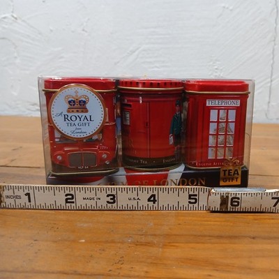 English Tea Gifts Set London Experience Mini Caddy Tea 3 X 25G