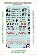 X018-48 Vampire NF 10 23 & 25 Sqdr 2 ANS, T11 CATS, 56 Sdr 1:48 Xtradecal Decals