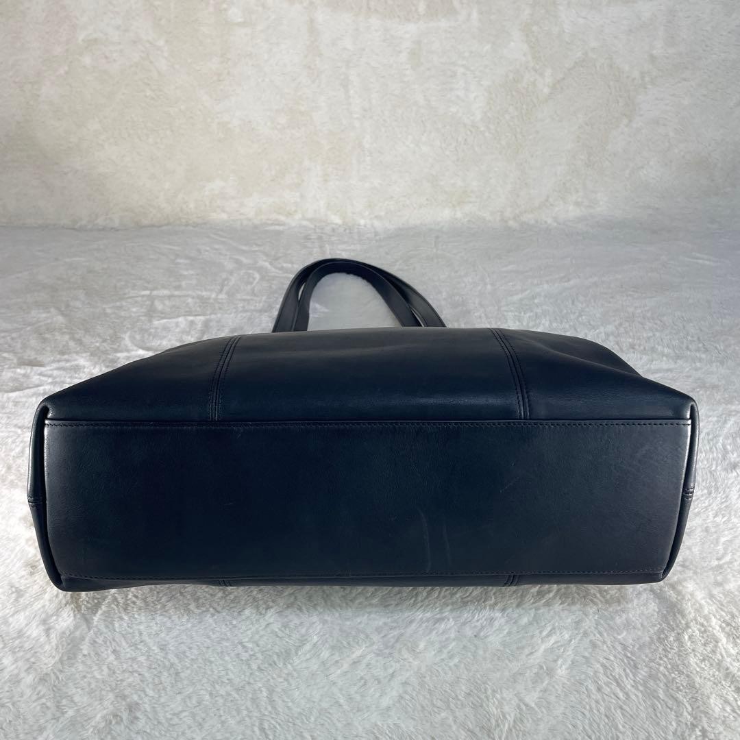 COACH Tote Bag Black Leather Authentic thumbnail 21