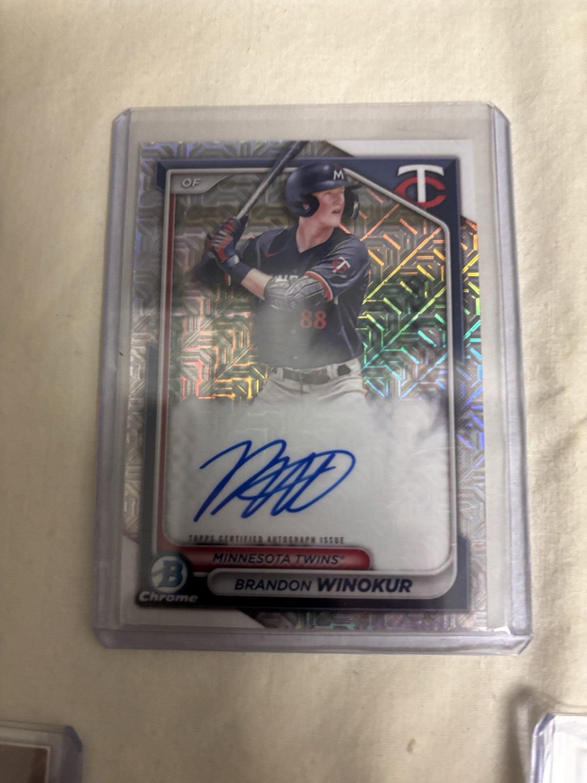 2024 Bowman Chrome Mojo Auto #BMA-BWI Brandon Winokur (TWINS)