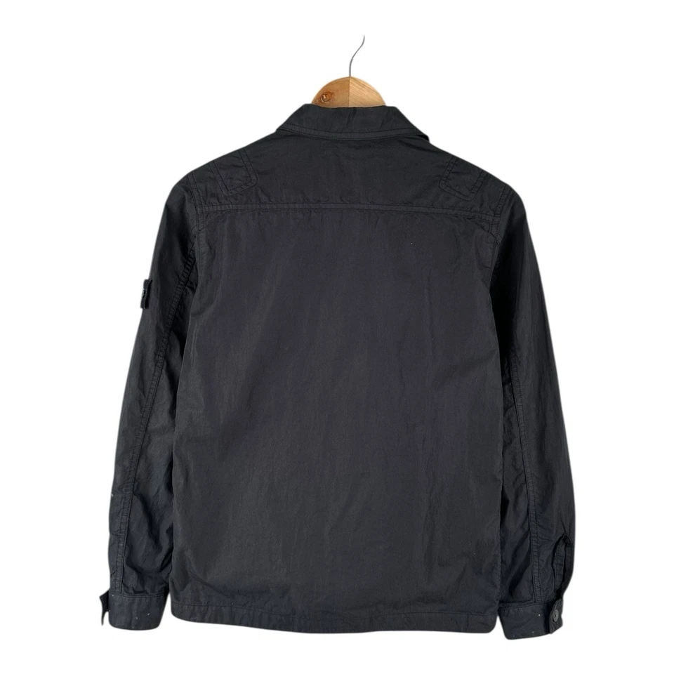 Boys Kids STONE ISLAND JUNIOR Overshirt Jacket Full Zip Black Size 12/156 - Image 2 of 4