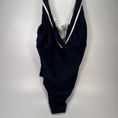 Seraphine Navy And White One Piece  Maternity Swimsuit Supportive - XL