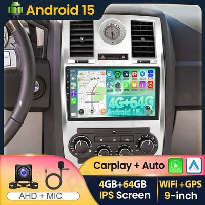 8Kern 4+64GB Android 15 Autoradio Carplay GPS FM für Chrysler 300 300C 2005-2010