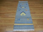 MODERND  ANATOLIA FLATWAVE KILIM GEOMATRIC  HUNTING DESIGND 2x6 RUG — photo 1