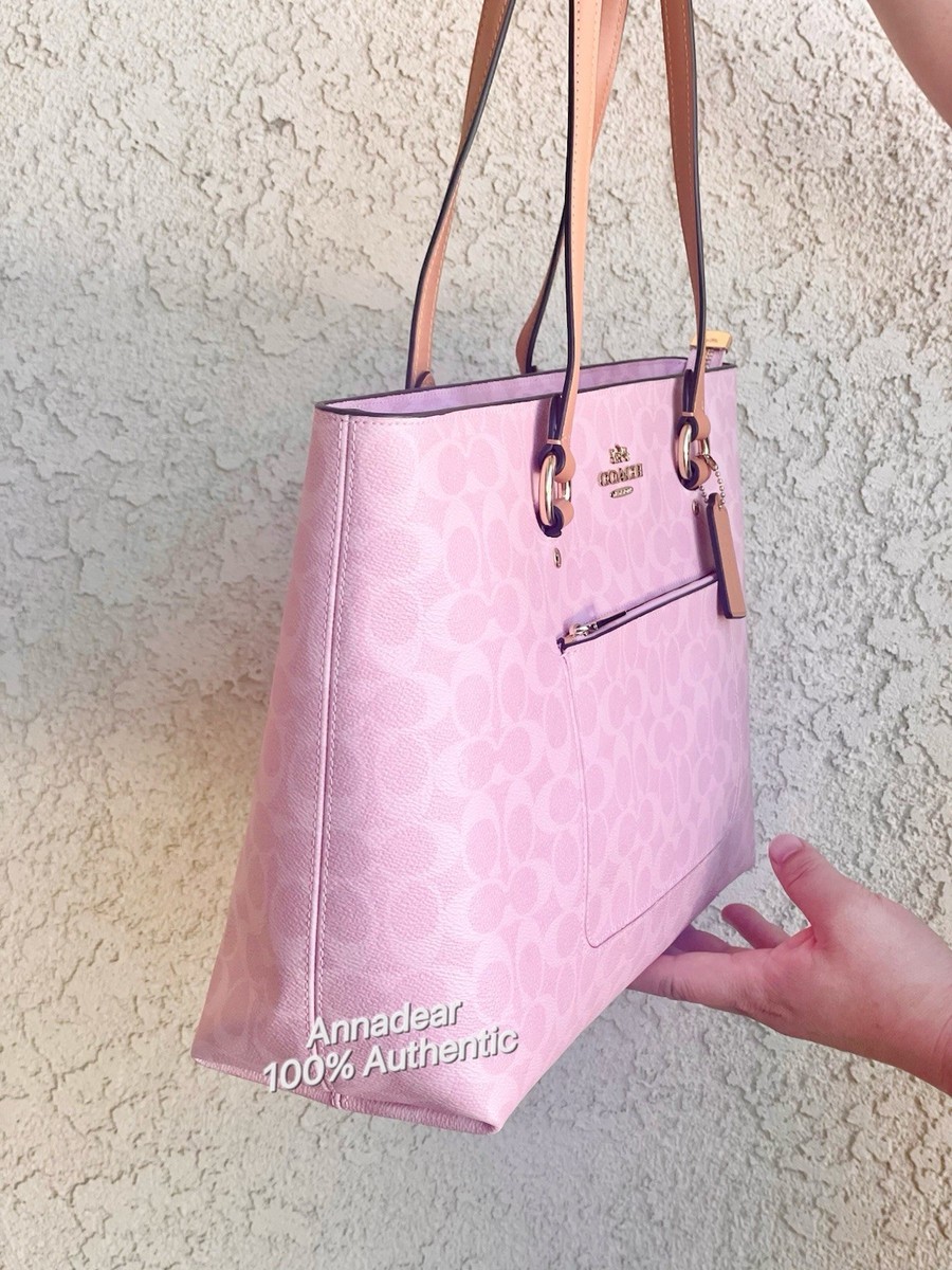 NWT Coach Station Tote Bag In Powder Pink/gold CEA21 | eBay