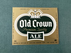 Centlivre Brewing Corp Fort Wayne In Beer Bottle Label Unused Indiana Non IRTP