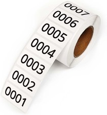 Numbered Stickers 1-1000 Consecutive Inventory Labels 1.6 x 0.8 Inch Self-Adhesi