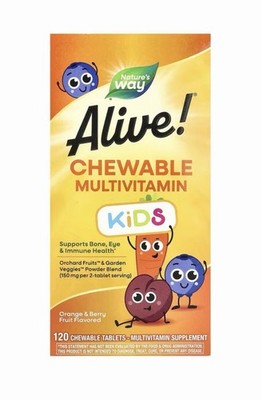 Nature's Way Alive! Children's Chewable Multi-Vitamin, Natural Orange & Berry...