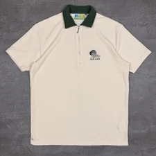 Vice Golf Beige Green Quarter Zip Waffle Knit Polo Shirt