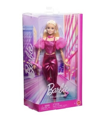 Barbie Deluxe Style #5 JFP40 Modepuppe Pink Metallic Outfit Neu OVP