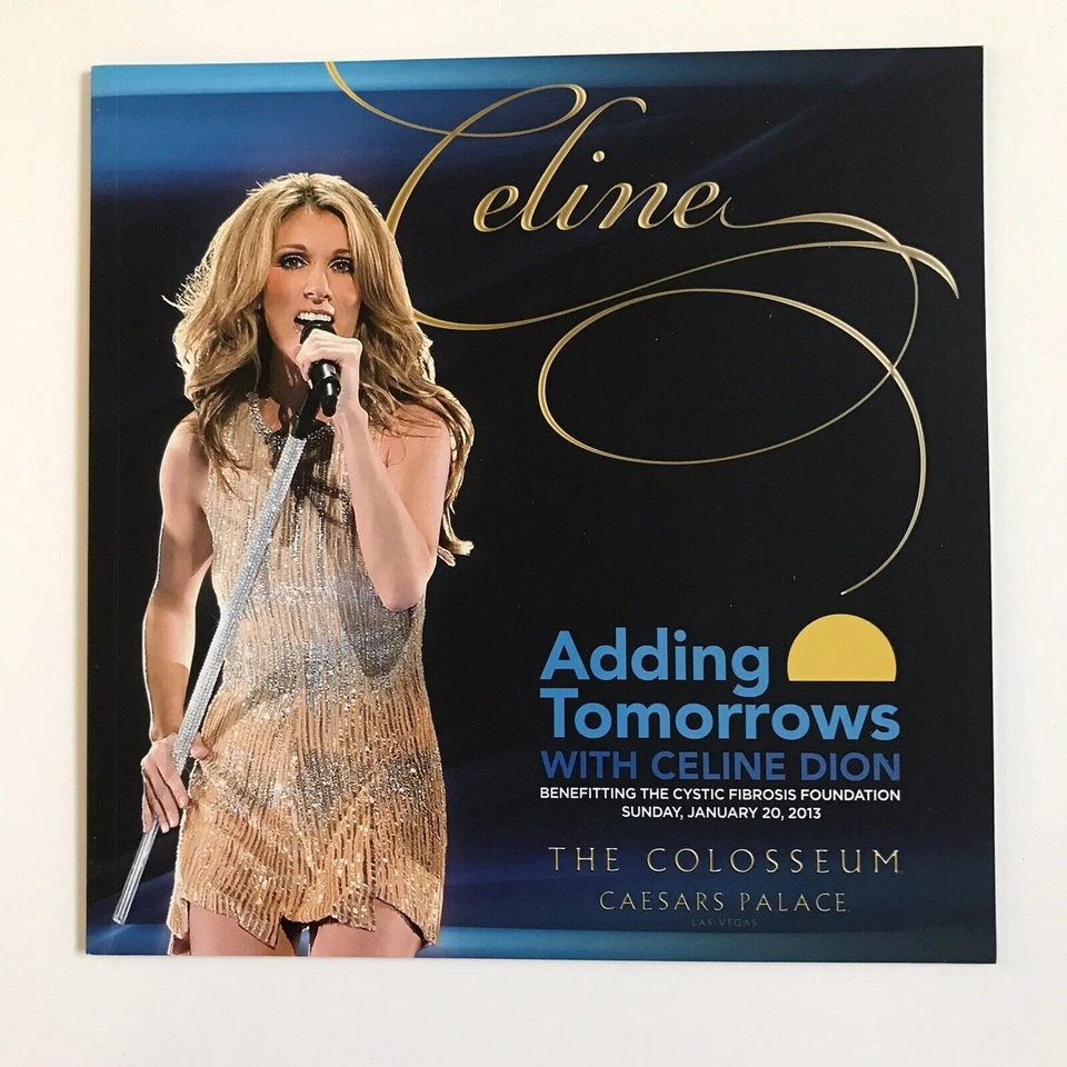 Programa de livro Celine Dion evento especial concerto fibrose cística Las Vegas privado - Imagem 2 de 3