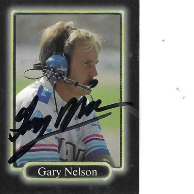 GARY NELSON SIGNED 1990 MAXX RACING #76 - NASCAR